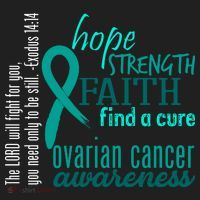 Ovarian Cancer Awareness Hope Faith Love Beanie thumb 2