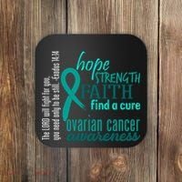 Ovarian Cancer Awareness Hope Faith Love Coaster thumb 0