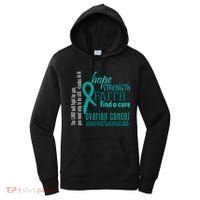 Ovarian Cancer Awareness Hope Faith Love Women's Hoodie thumb 0