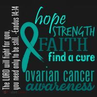 Ovarian Cancer Awareness Hope Faith Love Women's Hoodie thumb 2