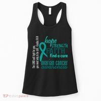 Ovarian Cancer Awareness Hope Faith Love Women's Tank Top thumb 0