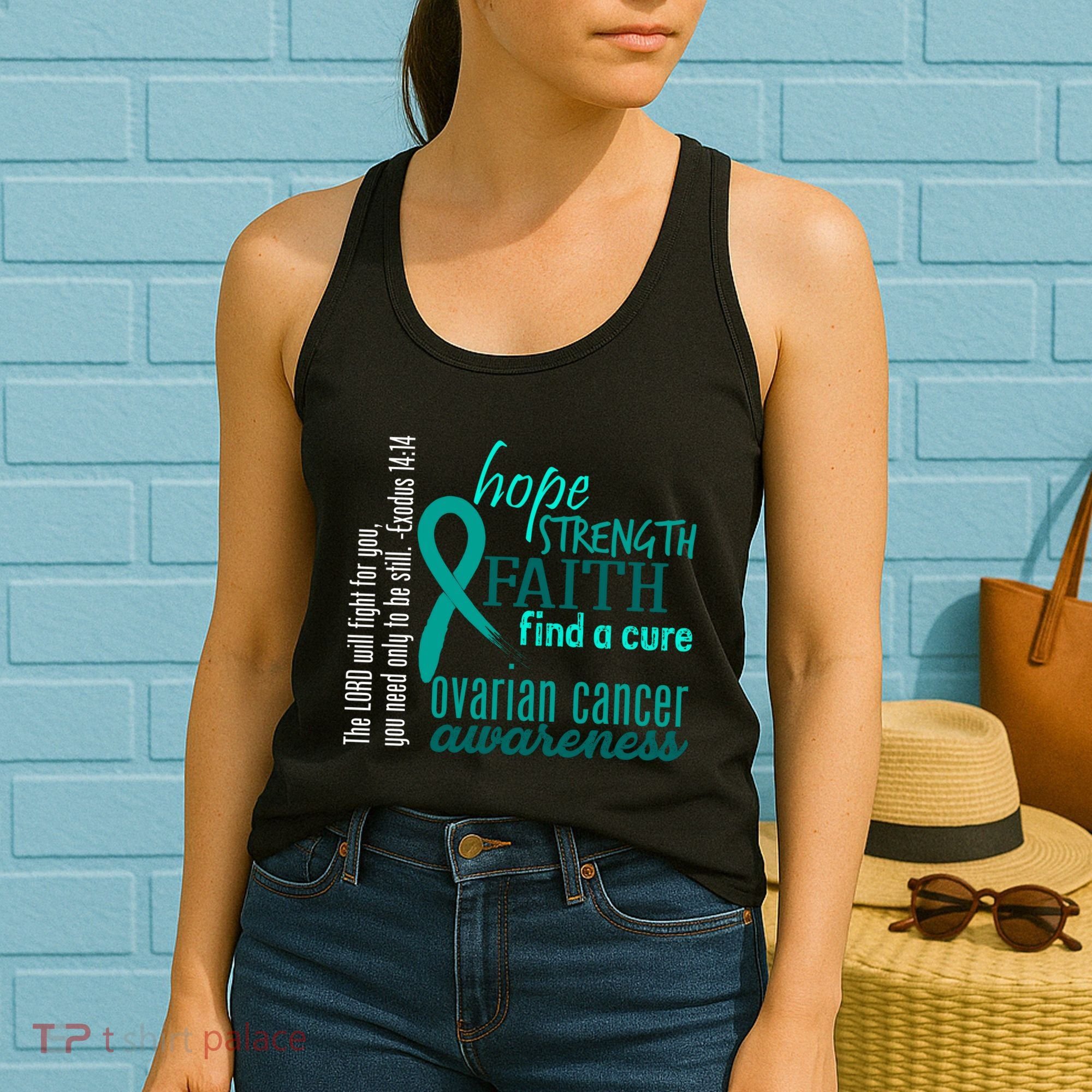 Ovarian Cancer Awareness Hope Faith Love Women's Tank Top