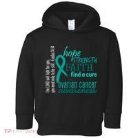 Ovarian Cancer Awareness Hope Faith Love Toddler Hoodie thumb 0
