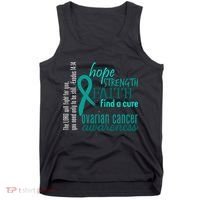 Ovarian Cancer Awareness Hope Faith Love Tank Top thumb 0