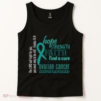 Ovarian Cancer Awareness Hope Faith Love Tank Top thumb 2