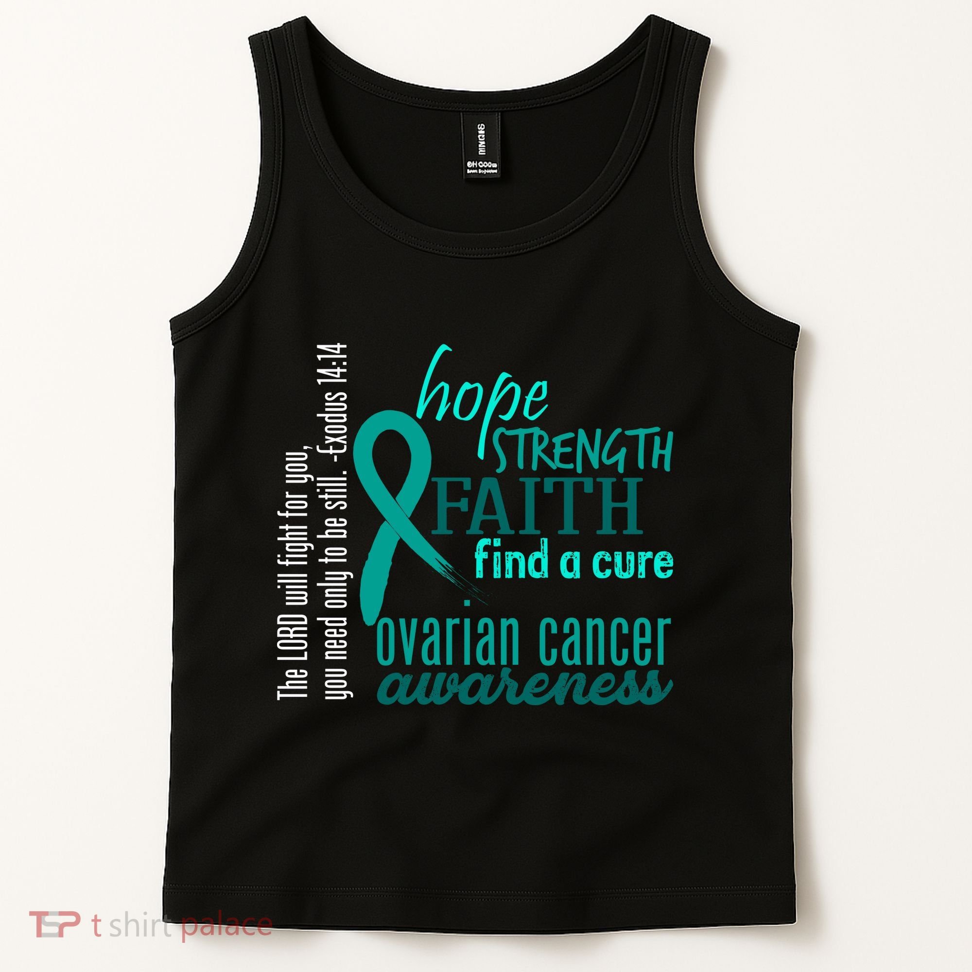 Ovarian Cancer Awareness Hope Faith Love Tank Top