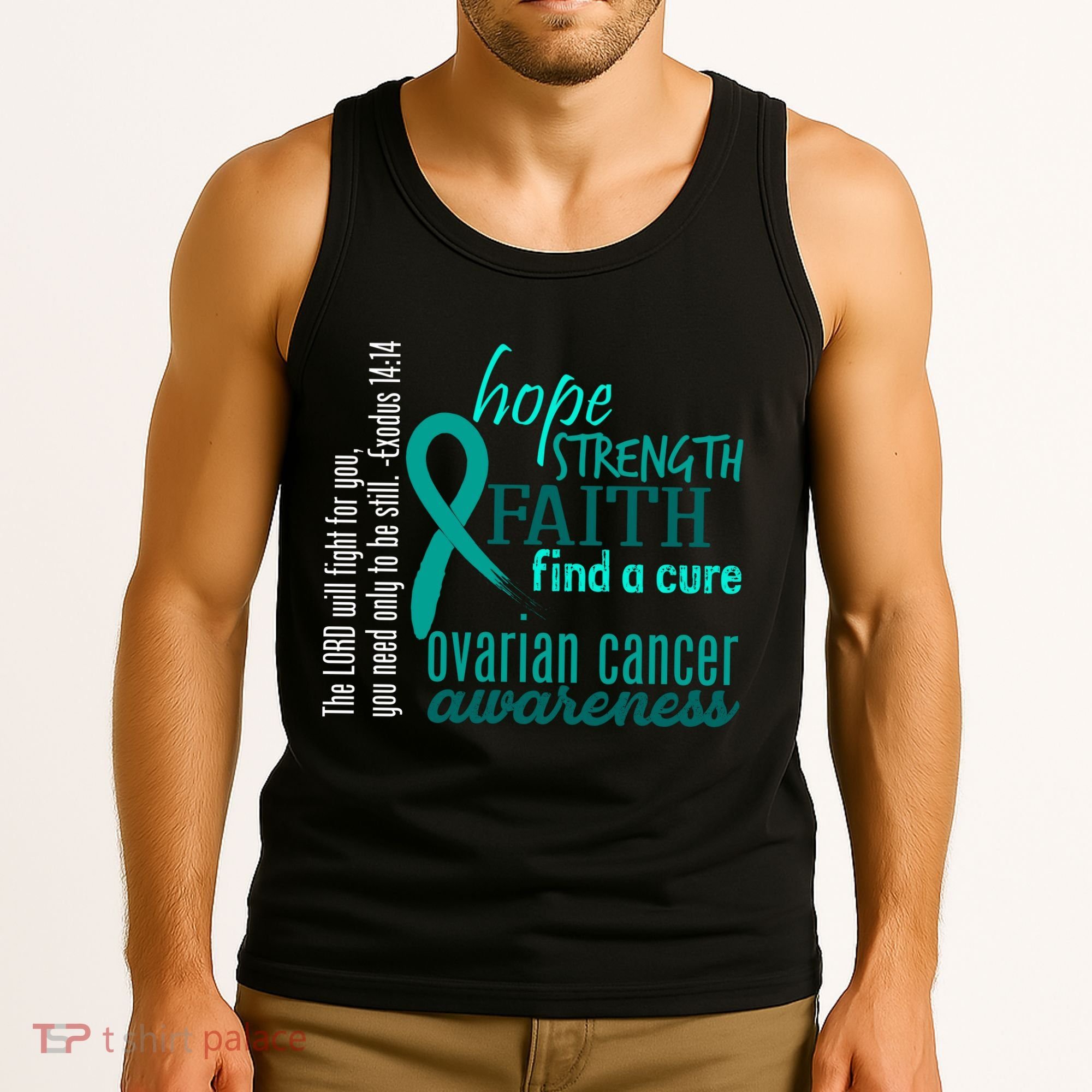 Ovarian Cancer Awareness Hope Faith Love Tank Top