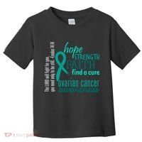 Ovarian Cancer Awareness Hope Faith Love Toddler T-Shirt thumb 0