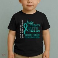 Ovarian Cancer Awareness Hope Faith Love Toddler T-Shirt thumb 2