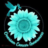 Ovarian Cancer Awareness Teal Hummingbird Sunflower Coffee Mug thumb 5