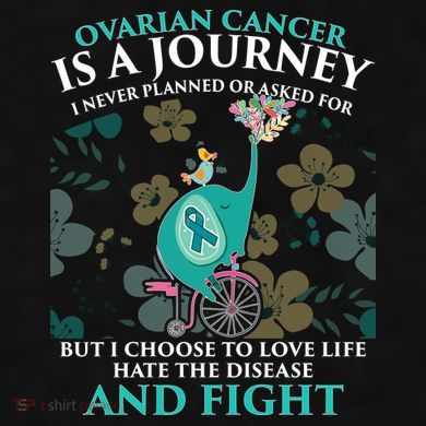 Ovarian Cancer Is A Journey Elephant Ladies PosiCharge Tri-Blend Wicking Tank