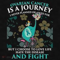 Ovarian Cancer Is A Journey Elephant Ladies PosiCharge Tri-Blend Wicking Tank thumb 2