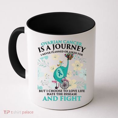 Ovarian Cancer Is A Journey Elephant Coffee Mug