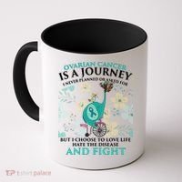 Ovarian Cancer Is A Journey Elephant Coffee Mug thumb 0