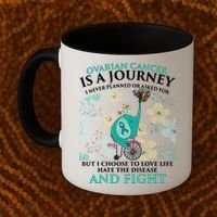 Ovarian Cancer Is A Journey Elephant Coffee Mug thumb 2