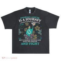 Ovarian Cancer Is A Journey Elephant Urban Oversized Heavyweight T-Shirt thumb 0