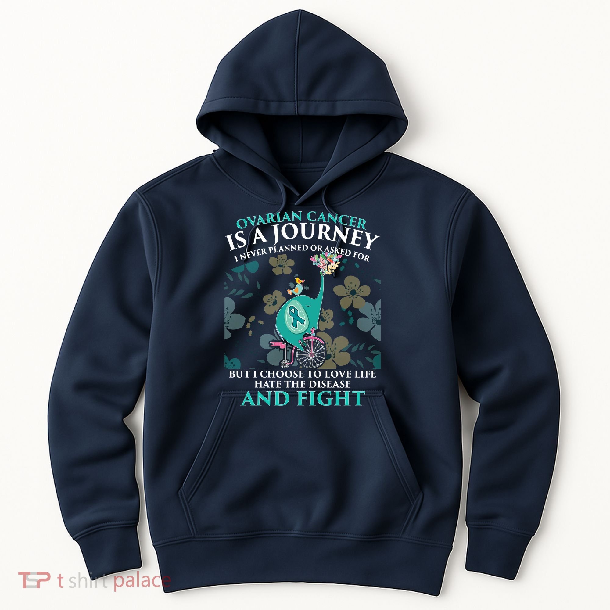 Ovarian Cancer Is A Journey Elephant Hoodie