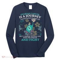 Ovarian Cancer Is A Journey Elephant Long Sleeve Shirt thumb 0