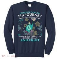 Ovarian Cancer Is A Journey Elephant Sweatshirt thumb 0