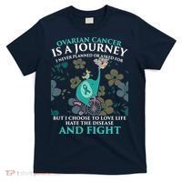 Ovarian Cancer Is A Journey Elephant T-Shirt thumb 0