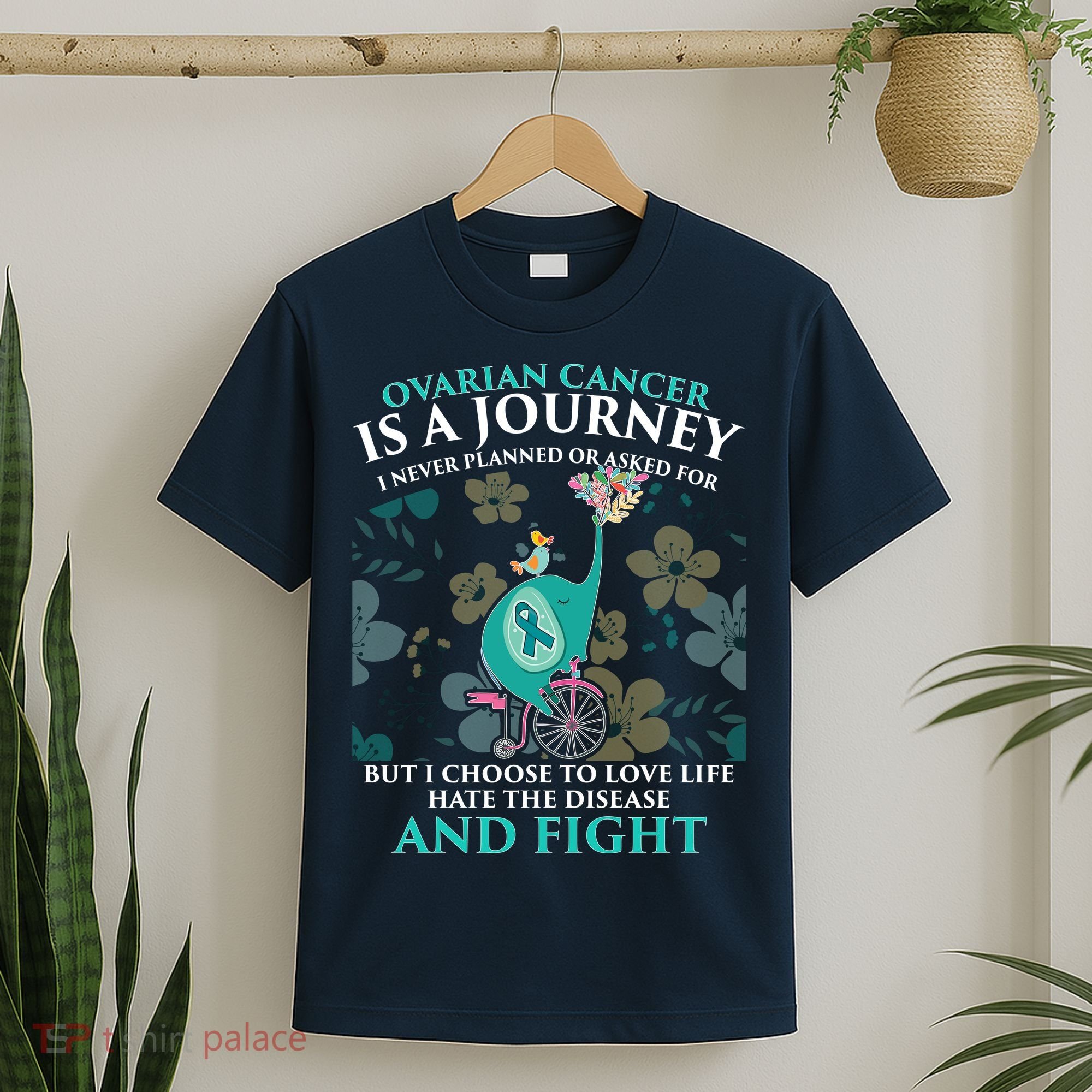 Ovarian Cancer Is A Journey Elephant T-Shirt