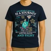 Ovarian Cancer Is A Journey Elephant T-Shirt thumb 3