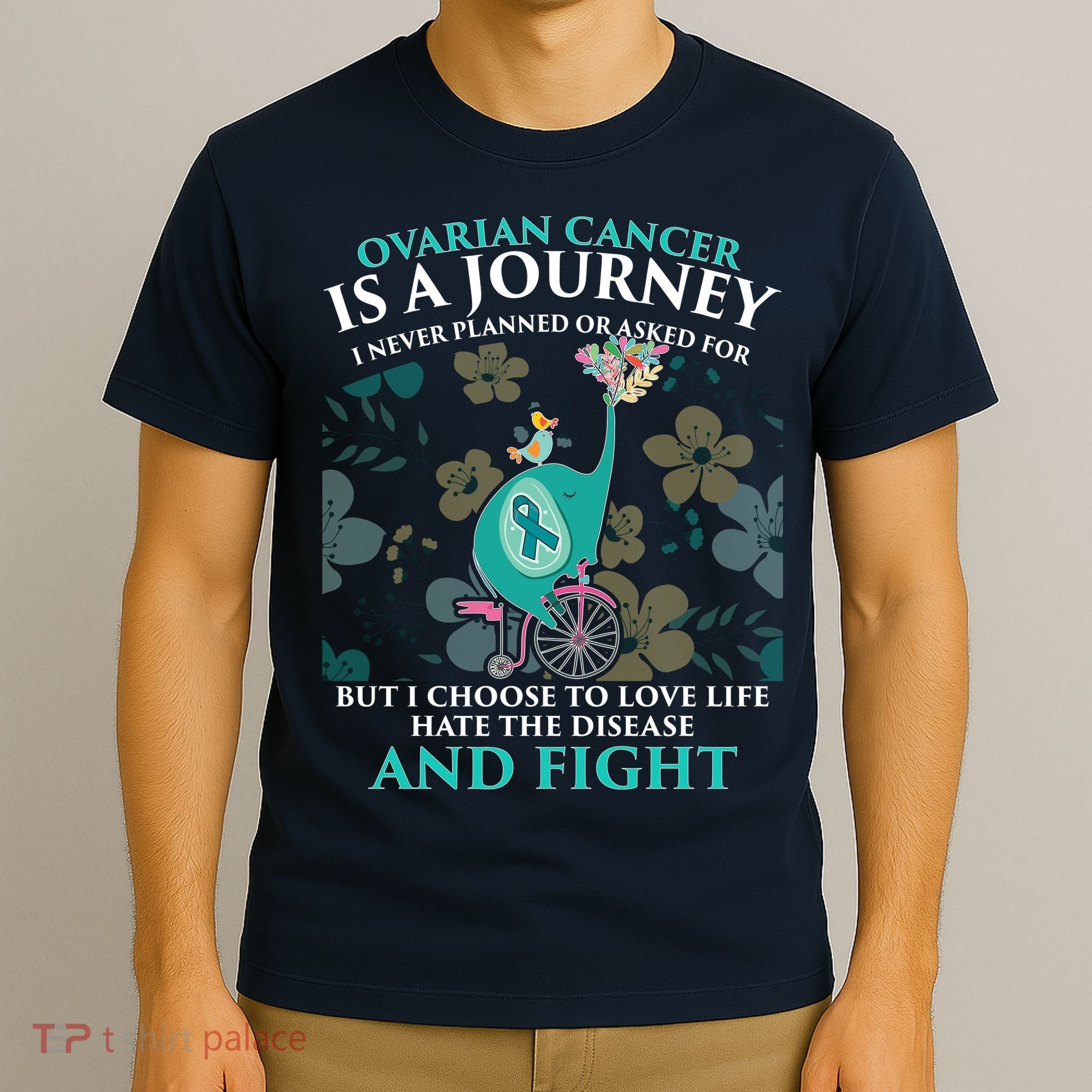 Ovarian Cancer Is A Journey Elephant T-Shirt