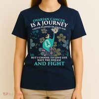 Ovarian Cancer Is A Journey Elephant T-Shirt thumb 4