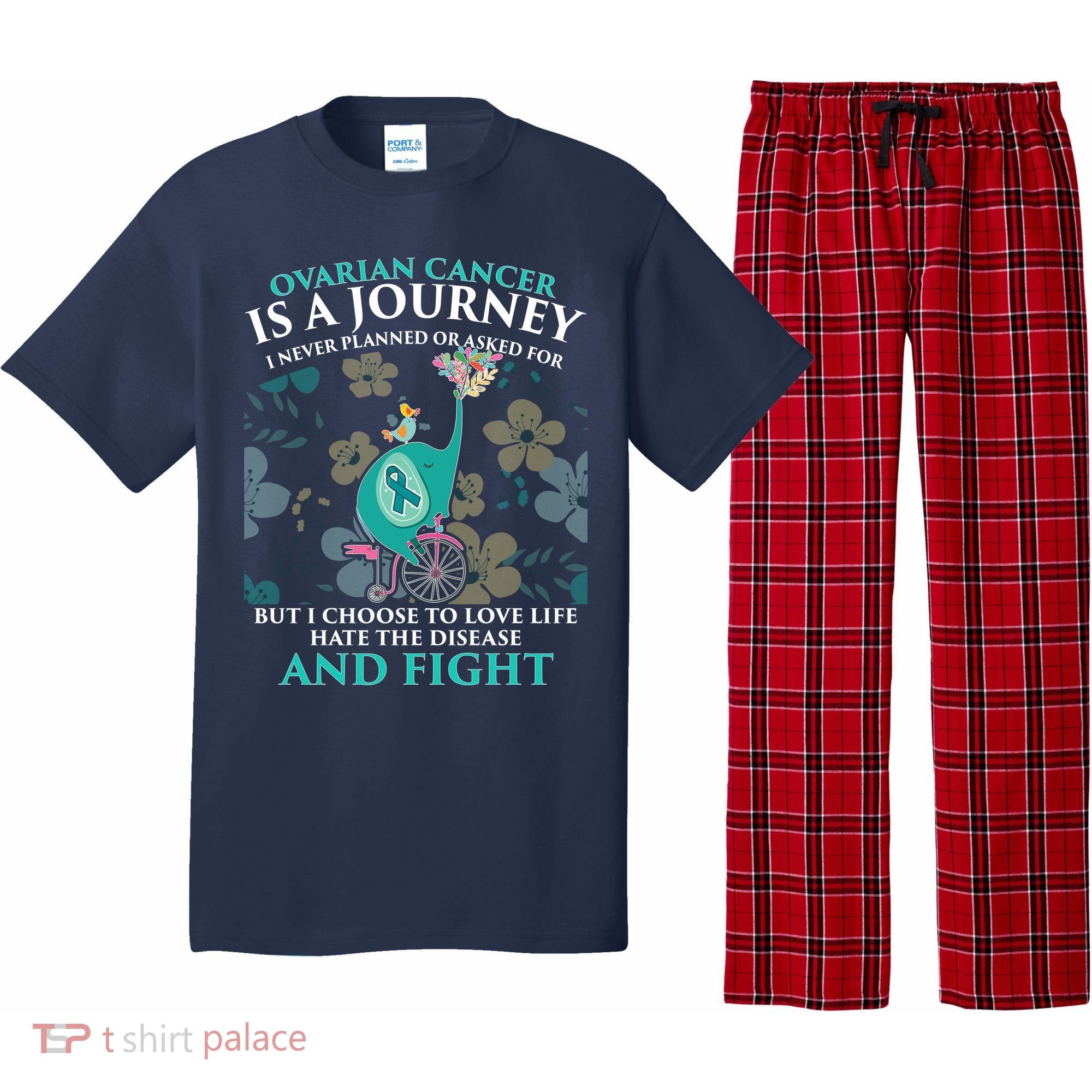 Ovarian Cancer Is A Journey Elephant Pajama Set