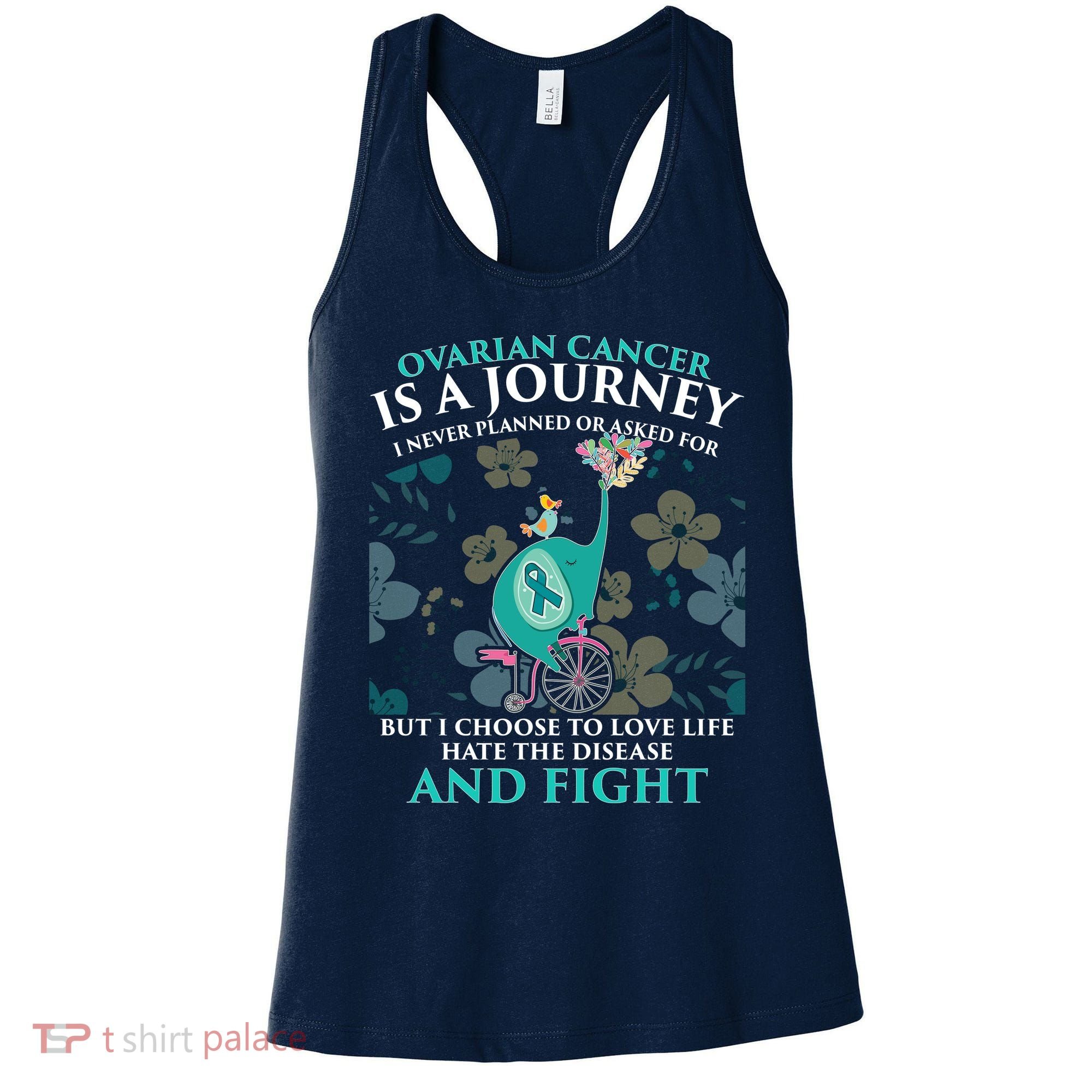 Ovarian Cancer Is A Journey Elephant Women's Tank Top