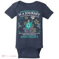 Ovarian Cancer Is A Journey Elephant Baby Bodysuit thumb 0