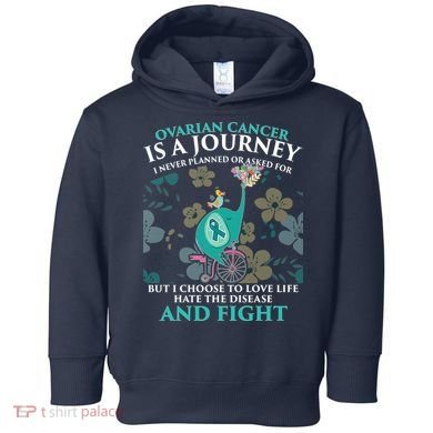Ovarian Cancer Is A Journey Elephant Toddler Hoodie