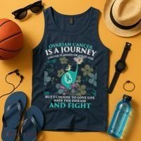 Ovarian Cancer Is A Journey Elephant Tank Top thumb 4