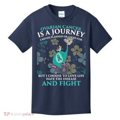 Ovarian Cancer Is A Journey Elephant Kids T-Shirt