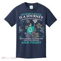 Ovarian Cancer Is A Journey Elephant Kids T-Shirt thumb 0