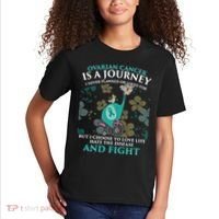 Ovarian Cancer Is A Journey Elephant Kids T-Shirt thumb 2