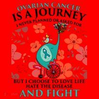 Ovarian Cancer Is A Journey Elephant Santa Hat thumb 1