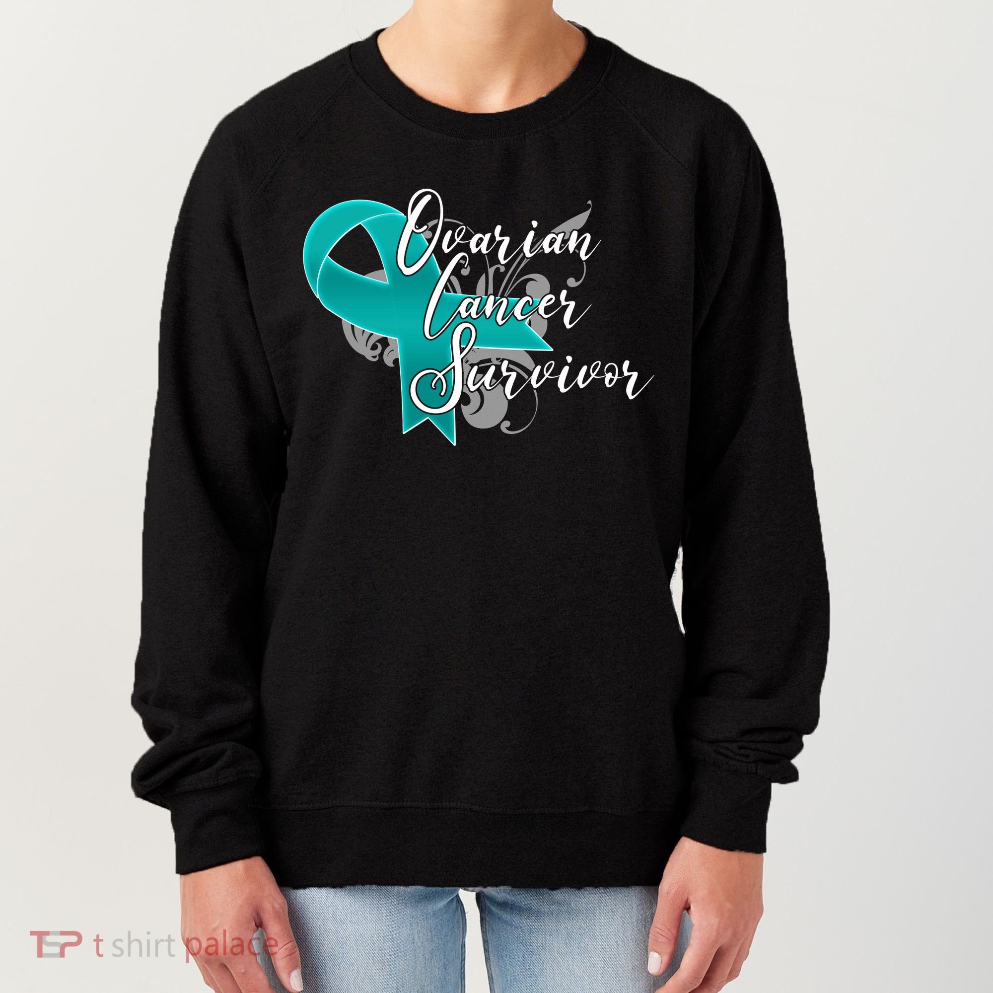 Ovarian Cancer Survivor Awareness Ribbon Women's Sweatshirt