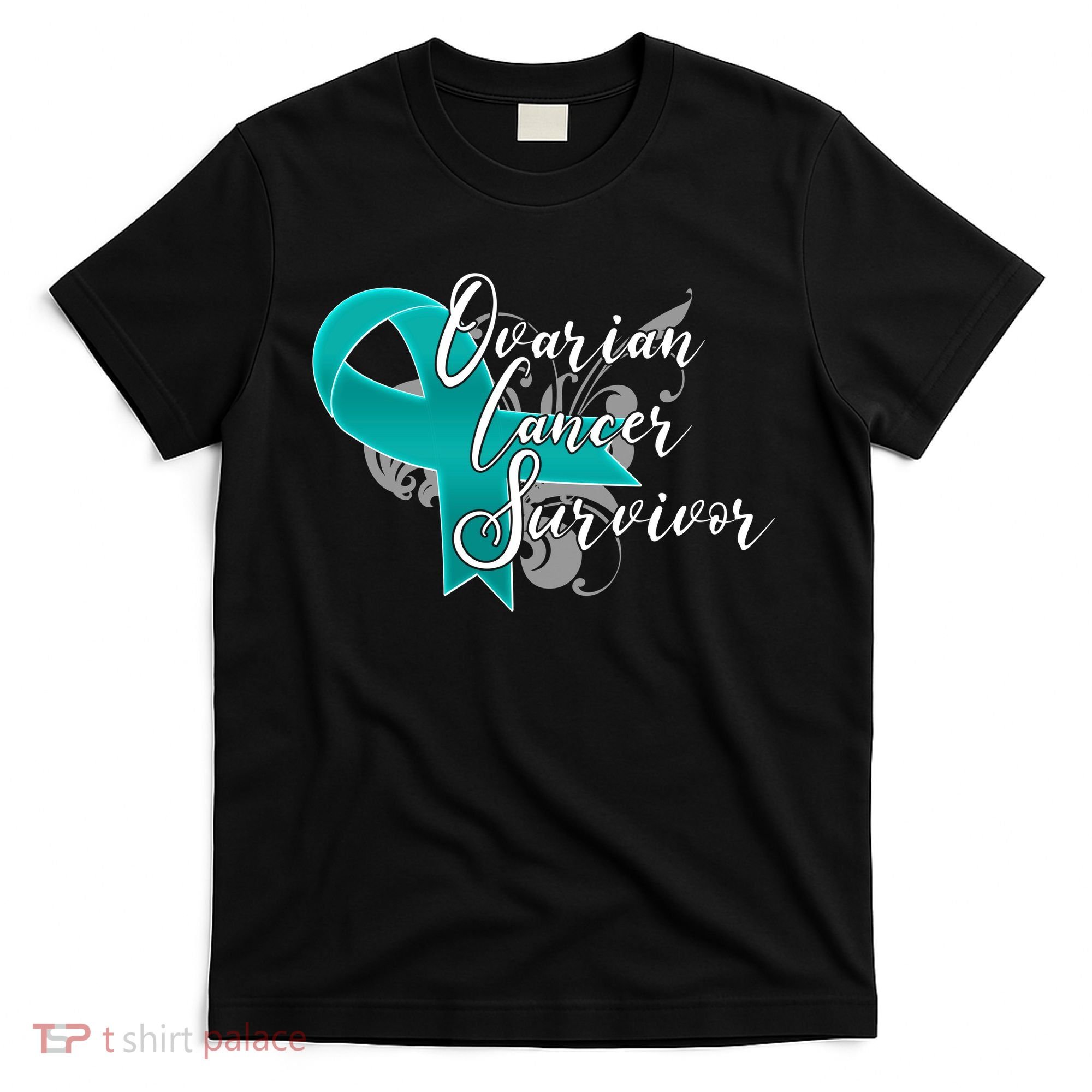 Ovarian Cancer Survivor Awareness Ribbon T-Shirt