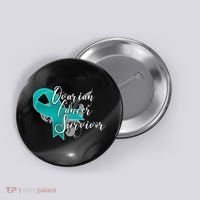Ovarian Cancer Survivor Awareness Ribbon Button thumb 0