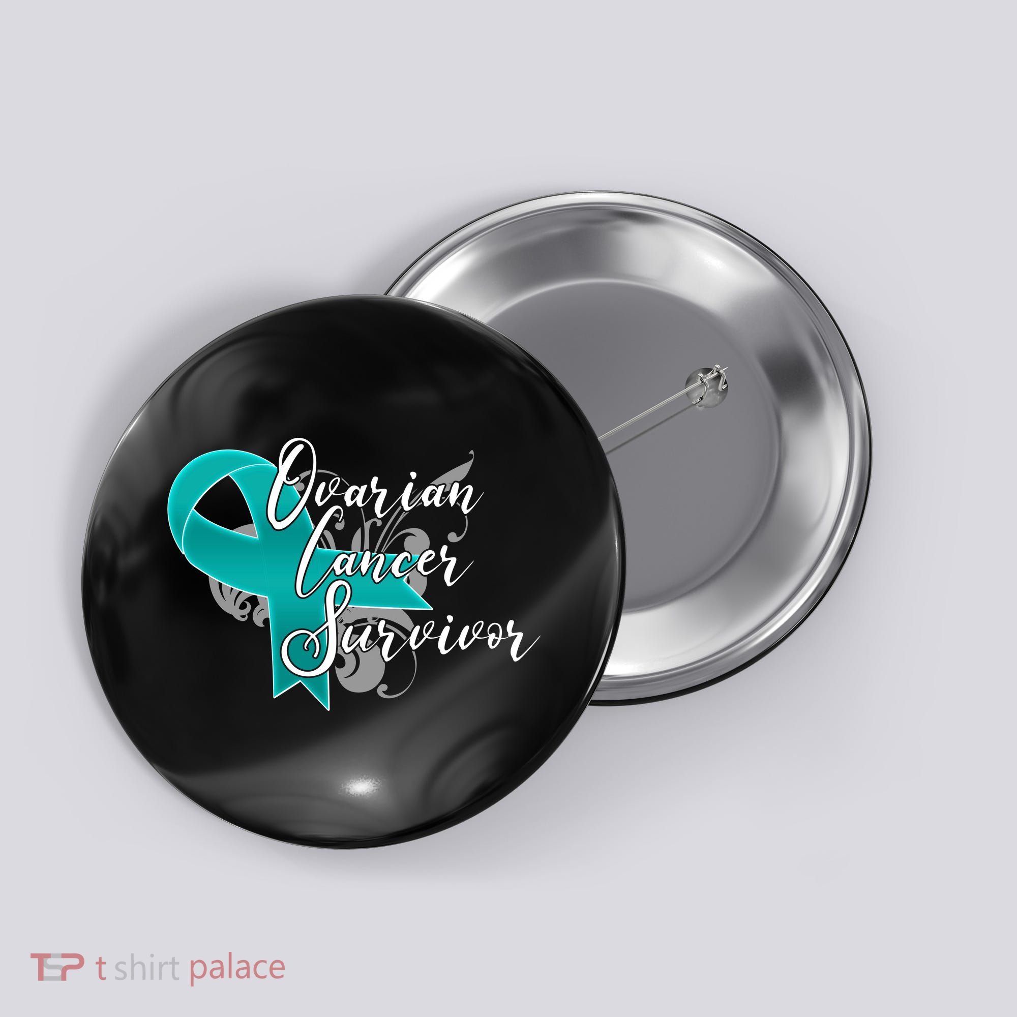 Ovarian Cancer Survivor Awareness Ribbon Button
