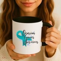 Ovarian Cancer Survivor Awareness Ribbon Coffee Mug thumb 3