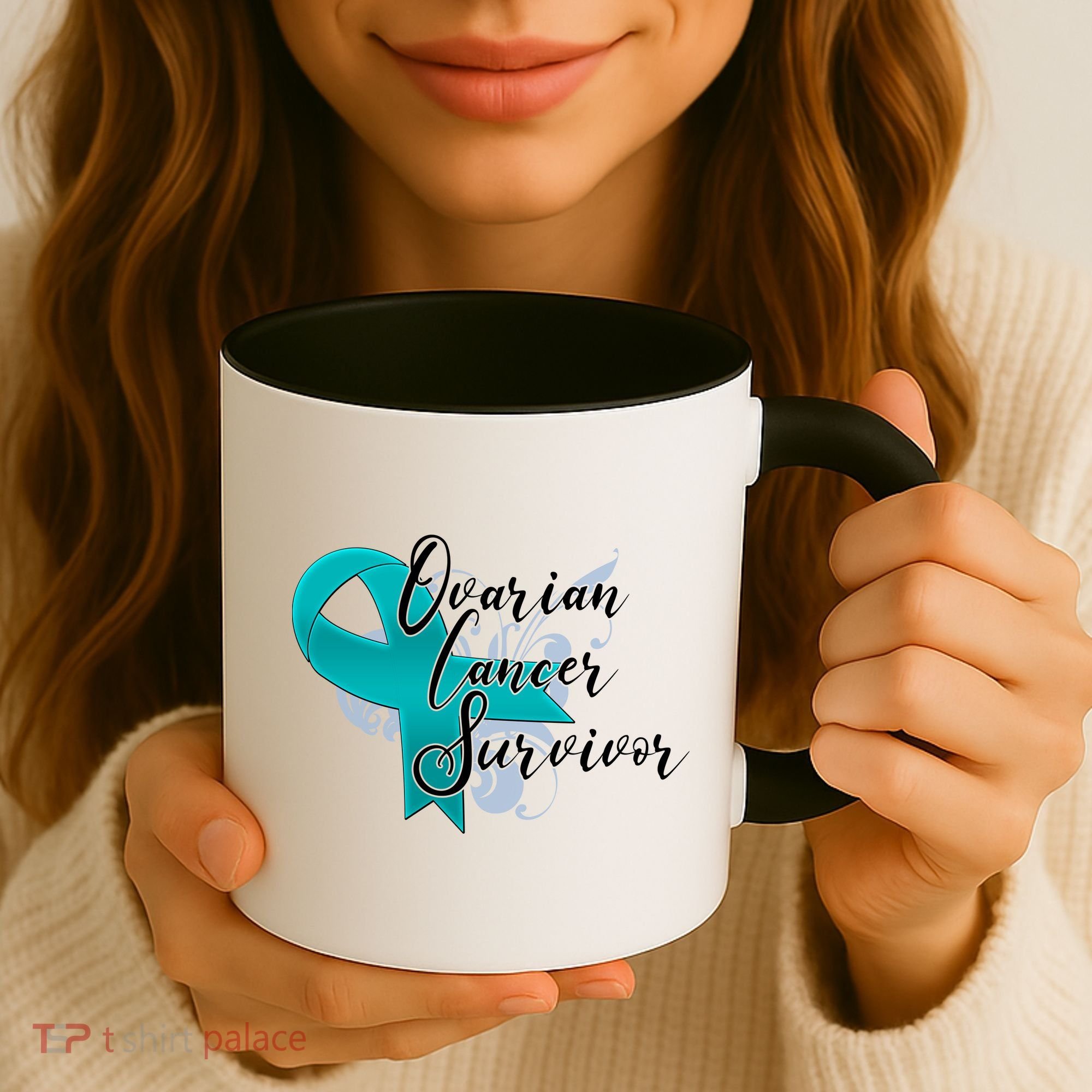 Ovarian Cancer Survivor Awareness Ribbon Coffee Mug