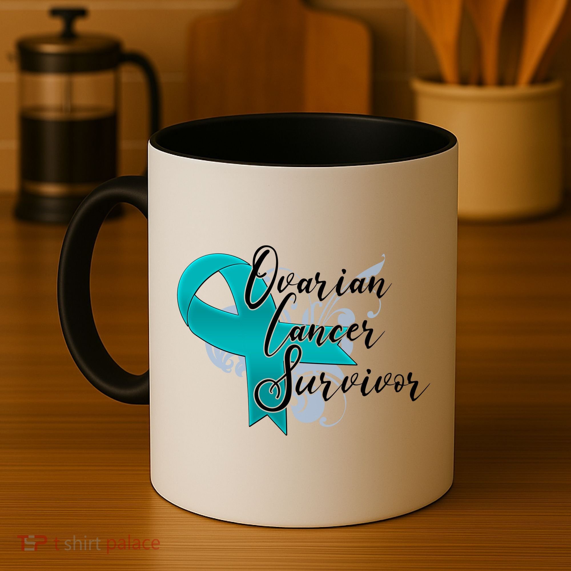 Ovarian Cancer Survivor Awareness Ribbon Coffee Mug