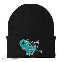 Ovarian Cancer Survivor Awareness Ribbon Beanie thumb 0