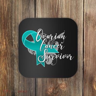 Ovarian Cancer Survivor Awareness Ribbon Coaster