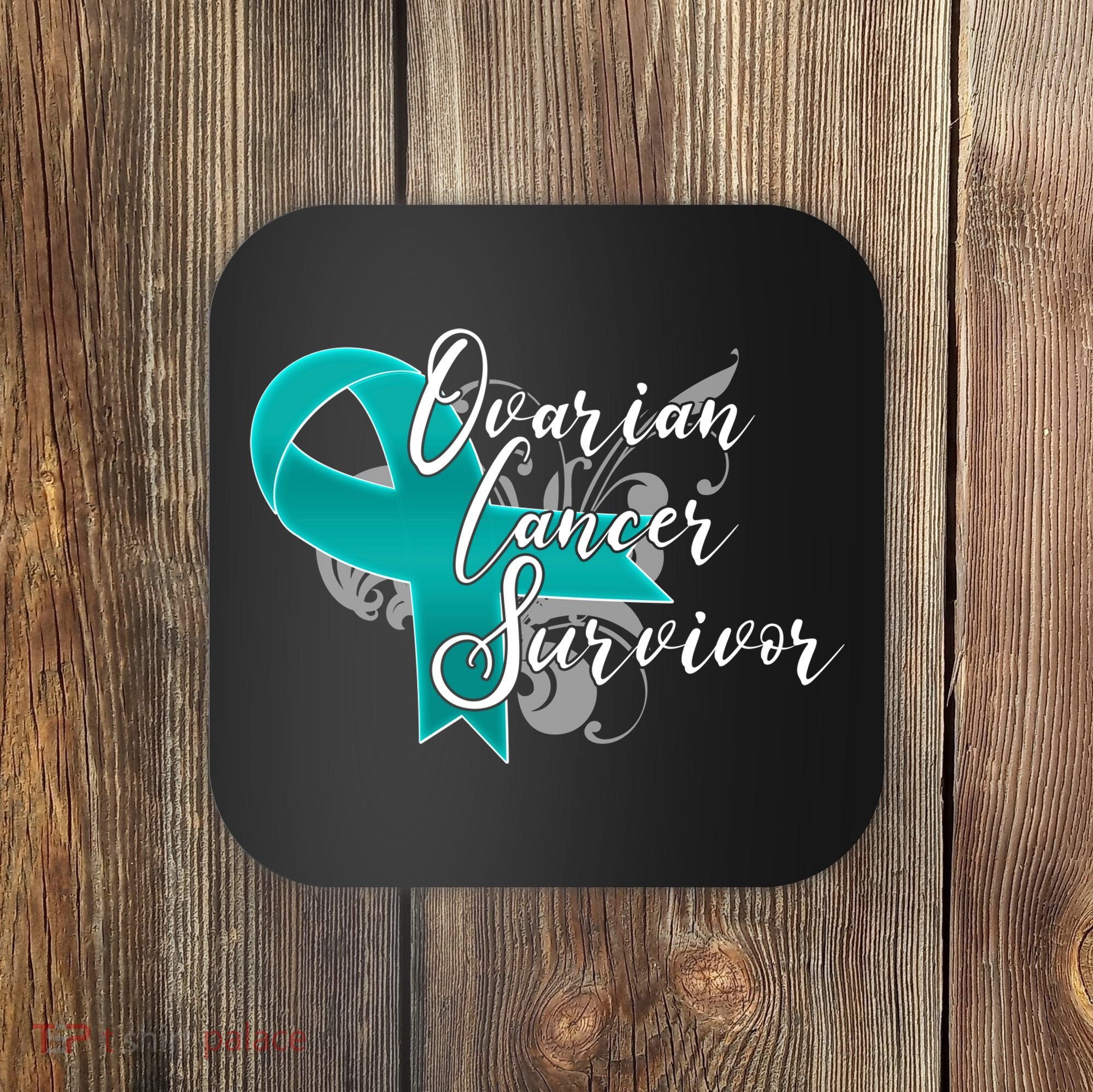 Ovarian Cancer Survivor Awareness Ribbon Coaster