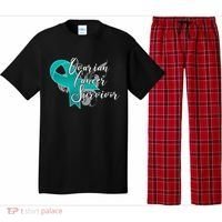 Ovarian Cancer Survivor Awareness Ribbon Pajama Set thumb 0