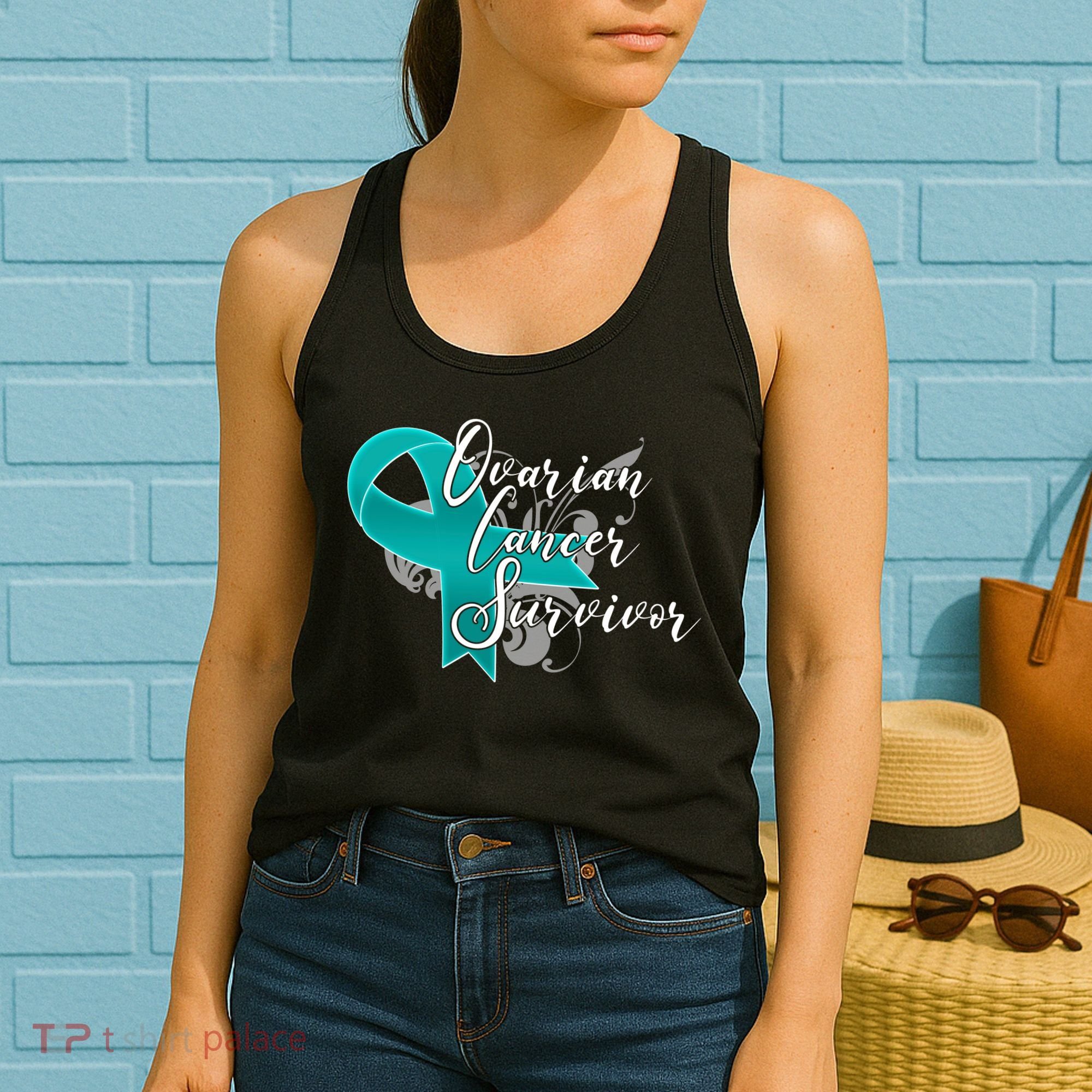 Ovarian Cancer Survivor Awareness Ribbon Women's Tank Top