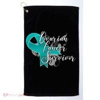 Ovarian Cancer Survivor Awareness Ribbon Golf Towel thumb 0